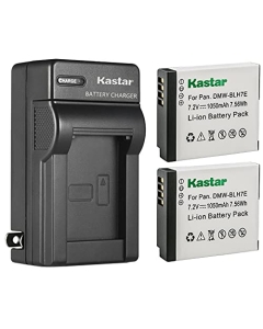 Kastar 2-Pack Battery and AC Wall Charger Replacement for Panasonic Lumix DC-GX800, Lumix DC-GX850, Lumix DC-GF9, Lumix DC-GF9K, Lumix DMC-GM1, Lumix DMC-GM1D, Lumix DMC-GM1K, Lumix DMC-GM1KA Cameras