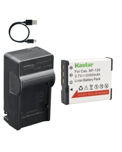 Kastar 1-Pack Battery and AC & USB-C Charger Compatible with Casio NP-130 NP-130A NP-130DBA BC-130L for Exilim EX-ZR100 EX-ZR300 EX-ZR1000 EX-ZR2000 EX-ZR5000 EX-10 EX-100
