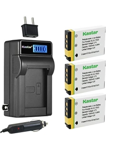 Kastar 3-Pack GB-40 Battery and LCD AC Charger Compatible with GE GB-40 GB40 Battery, GE A830, E1030, E1035, E1040, E1050, E1050TW, E1055, E1235, E1240, E1250TW, E850, E850SL, H855 Digital Camera