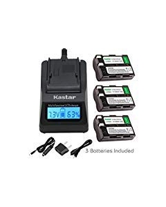 Kastar Ultra Fast Charger (3X Faster) Kit and Battery (3-Pack) for Nikon EN-EL3a, EN-EL3, MH-18, MH-18a Work with Nikon D50, D70, D70s, D100 Cameras