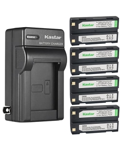 Kastar 4-Pack Ei-D-Li1 Battery and AC Wall Charger Replacement for Biomedical Battery Micronix Systems Inc Identify Headlight Battery MCR-1821J/1-H, MOLI MCR1821C/1 MOLI-MCR1821C-1-CS-LI1XL