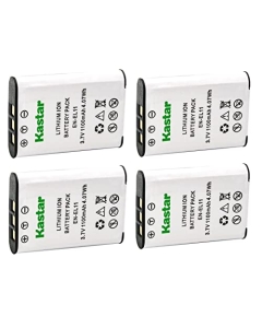 Kastar Battery 4-Pack Replacement for Nikon EN-EL11 Battery, MH-64 Charger, Nikon Coolpix S550, Coolpix S560 Camera, Olympus Li-60B Battery, Li-60C Charger, Olympus Camedia FE-370 Camera