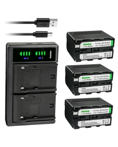 Kastar 3-Pack NP-F970PRO Battery and LTD2 USB Charger Compatible with CCD-TRV300 CCD-TRV3000 CCD-TRV315 CCD-TRV35 CCD-TRV36 CCD-TRV37 CCD-TRV4 CCD-TRV41 CCD-TRV43 CCD-TRV45 CCD-TRV46 Camera