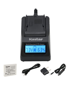 Kastar Compatible Fast Charger and Battery Replacement for FNP-40, NP-40N, CGA-S004, CGA-S004A, CGA-S004E, CGR-S001B, DMW-BCB7, KLIC-7005, SLB-0737, SNP-40