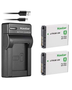 Kastar Battery (X2) & Slim USB Charger for Sony NP-FR1, BC-TR1, TRN and Sony Cyber-Shot DSC-F88, DSC-G1, DSC-P100, DSC-P100/LJ, DSC-P100/R, DSC-P120, DSCP150, DSC-P200, DSC-T30, DSC-T50, DSC-V3 Camera