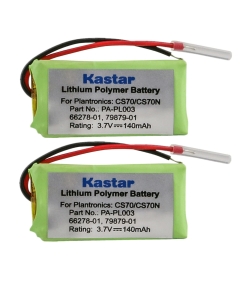 Kastar 2-Pack Battery Replacement for Plantronics 66278-01 79879-01 PA-PL003, Avaya AWH75N AWH75N CS70 CS70N CS70-N, Savi 730, Voyager Pro Voyager Pro HD Voyager Pro UC Voyager Pro+ W730 WH210