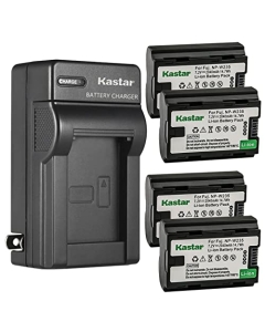 Kastar 4-Pack NP-W235 Battery and AC Wall Charger Replacement for Fujifilm NP-W235 Battery, Fujifilm BC-W235 Battery Charger, Fujifilm X-H2 Mirrorless Camera, Fujifilm X-H2 Mirrorless Camera