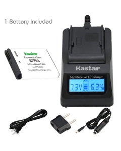 Kastar Ultra Fast Charger Kit and BP-70A Battery (1-Pack) for Samsung BP70A, EA-BP70A work with Samsung AQ100, DV150F, ES65, ES67, ES70, ES71, ES73, ES74, ES75, ES80, MV800, PL20, PL80, PL90, PL100, PL101, PL120, PL170, PL200, PL201, SL50, SL600, SL605, S
