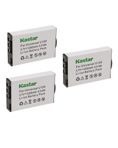 Kastar 3-Pack U120 Battery Replacement for URC BATT-TRC1080 URC BTBL73386 Battery, Universal Remote Control URC TRC-1080 URC TRC-820 URC MX-1400 URC MXHP-R500 URC MXHP-R700 URC HS-R100 URC RM-2
