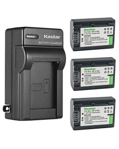 Kastar 3-Pack Battery and AC Wall Charger Replacement for Sony HDR-PJ380, HDR-PJ390, HDR-PJ420, HDR-PJ50, HDR-PJ510, HDR-PJ540, HDR-PJ580, HDR-PJ650, HDR-PJ670, HDR-PJ710, HDR-PJ740, HDR-PJ760