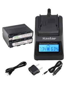 Kastar Ultra Fast Charger(3X Faster) Kit and Battery (1-Pack) for Sony NP-F970 NP-F960 F960 and DCR-VX2100 HDR-AX2000 FX1 FX7 FX1000 HVR-HD1000U V1U Z1P Z1U Z5U Z7U FS100U FS700U and LED Video Light