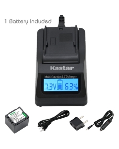 Kastar Ultra Fast Charger(3X faster) Kit and CGA-DU21 Battery (1-Pack) for Panasonic CGA-DU06, CGA-DU07, CGA-DU14, CGA-DU21, VW-VBD070 VBD140 VBD210 work with Panasonic NV-GS330, GS400, GS408, GS500, GS508, MX500, PV-GS90, GS120, GS150, GS180, GS320, GS40