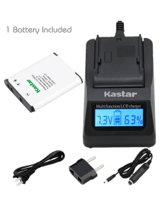 Kastar Fast Charger + Battery (X1) for Nik Coolpix S32, S100, S2600, S2700, S2800, S3100, S3300, S3400, S3500, S3600, S3700, S4100, S4300, S4400, S5200, S5300, S6600, S6700, S6800, S6900, S7000