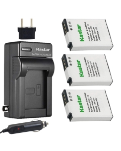 Kastar Battery (3-Pack) + Charger for Nik EN-EL12 MH-65 & Coolpix AW100, AW100s, AW110, AW110s, S9900, S9700, S9500, S9300, S9200, S9100, S6300, S8100, P330, P310, P300, S1200pj, S1000pj, S620, S31