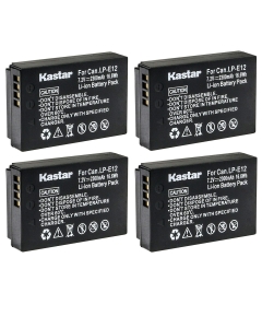 Kastar 4-Pack LP-E12 Battery 7.2V 2300mAh Replacement for ikan Live Air E12 Replacement Battery, PD Movie