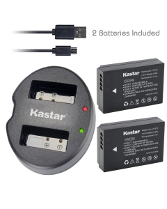 Kastar Battery (X2) & Dual USB Charger for Canon LP-E12 LPE12 Battery, LC-E12 LC-E12E Charger, Canon EOS 100D, EOS M, EOS M2, EOS M10, EOS M50, EOS M100, EOS M200, EOS Rebel SL1, PowerShot SX70 HS