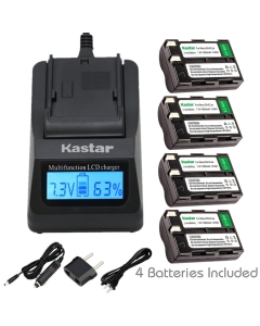 Kastar Ultra Fast Charger(3X Faster) Kit and EN-EL3A Battery (4-Pack) for Nik EN-EL3a, EN-EL3, MH-18, MH-18a and Nik D50, D70, D70s, D100 Cameras