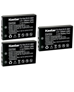 Kastar 3-Pack Battery Replacement for Kodak EasyShare DX7630, EasyShare DX7790, EasyShare P712, EasyShare P850, EasyShare P880, EasyShare Z730, EasyShare Z730 Zoom, EasyShare Z760, EasyShare Z760 Zoom