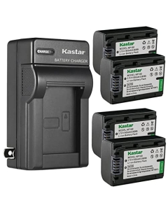 Kastar 4-Pack NP-180 Battery and AC Wall Charger Replacement for Minolta MN2K50NV 2.7K Quad HD /48MP, MN4K25NV 4K Ultra HD, MN4K20NV 4K Ultra HD, MN2K10NV 2.7K Quad HD /48MP IR Night Vision Camcorder