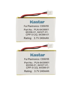 Kastar 2-Pack Battery Replacement for Plantronics 202599-03 64327-01 6432701 64399-01 6439901 PL-64399-01 ED-PLN-6439901 PLN-6439901 64399-03 6439903 65358-01 6535801 653580
