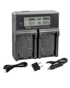 Kastar Battery and AC LCD Dual Fast Charger Replacement for CH04-ENEL25
