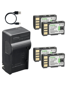Kastar 4-Pack Battery and AC & USB-C Charger, Compatible with JVC BN-VF808 BN-VF815 BN-VF823 BN-VF915 BN-VF923 for GR-D GZ-HD GZ-MG GZ-HM Series Camcorders