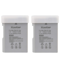 Kastar Battery (2-Pack) for EN-EL14a, EN-EL14, ENEL14A, ENEL14 EL14 & Coolpix P7000 P7100 P7700 P7800, D3100, D3200, D3300, D3400, D5100, D5200, D5300 DSLR, Df DSLR, D5600 Camera