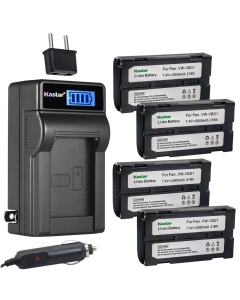 Kastar 4-Pack BDC-58 Battery and LCD AC Charger Compatible with Proscan CC566, CC577, CCHIT555, CCHIT566, CCHIT577, PRO 598, PRO 698H, PRO 898LC, PRO 898LH, PRO 998LH, RCA CC8251, PRO 598
