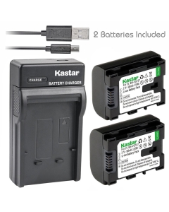 Kastar 2X Battery + Slim USB Charger for JVC BN-VG107 & Everio GZ-E GZ-EX GZ-HD GZ-HM3 Series and GZ-MG750 GZ-MS110BUS GZ-MS150 GZ-MS150HEU GZ-MS215 GZ-MS230 GZ-MS230US GZ-MS250BU GZ-G3 GZ-GX1 GZ-GX8