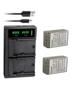 Kastar 2-Pack CNP100 Battery and LTD2 USB Charger Compatible with Casio NP-100 NP-100L NP-100DBA Battery, Casio BC-100L Charger, Casio Exilim Pro EX-F1 EXF1, Exilim Pro EX-F1BK EXF1BK Camera