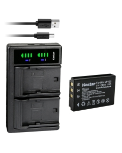 Kastar Q120 Battery and LTD2 USB Charger for FHD Bridge Camera, Zoom Q8 Recorder, Bell & Howell B35HDZ Camera