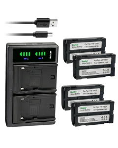 Kastar 4-Pack Battery and LTD2 USB Charger Replacement for VW-B202, VW-VBD1, VW-VBD1/E, VW-VBD1E, VW-VBD2, VW-VBD2E, VW-VBD815, VW-VBDR1, VW-VBD3, VW-VBD5