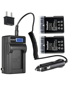 Kastar 2-Pack EN-EL14 Battery and LCD AC Charger Compatible with Nikon D3200 DSLR Camera, D3300 DSLR Camera, D3400 DSLR Camera, D3500 DSLR Camera, D5100 DSLR Camera, D5200 DSLR Camera