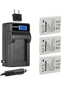 Kastar 3-Pack EN-EL8 Battery and LCD AC Charger Compatible with Nikon EN-EL8 ENEL8 Battery, Nikon MH-62 MH62 Charger, Nikon Cool-Station MV-11, Cool-Station MV-12, P1, P2, S1, S2, S5, S6, S7, S8, S9