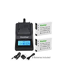 Kastar Fast Charger Kit and Battery (2-Pack) for Samsung SLB-11A and Samsung WB600 WB650 WB700 WB1000 WB2000 CL65 CL80 EX1 HZ25W HZ30W HZ35W HZ50W ST1000 ST5000 ST5500 TL240 TL320 TL350 TL500 Cameras