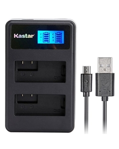 Kastar LCD Dual Slim Charger for Canon LP-E12 and Canon EOS 100D, EOS Rebel SL1, EOS M Camera System & Canon LPE12 Grip