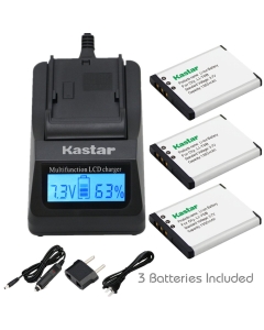 Kastar Ultra Fast Charger(3X faster) Kit and Battery (3-Pack) for Olympus Li-70B, Li-70C work with Olympus D-700, D-705, D-710, D-715, D-745, FE-4020, FE-4040, FE-5040, VG-110, VG-120, VG-130, VG-140, VG-145, VG-150, VG-160, X-940, X-990 Cameras [Over 3x 
