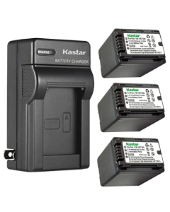 Kastar 3-Pack Battery and AC Wall Charger Replacement for Panasonic HC-W580K, HC-W580GK, HC-W580MGK, HC-W850, HC-W850EB, HC-W850M, HC-W850GK, HC-W850MGK, HC-W850K, HC-W870M, HC-V785K Full HD Camcorder