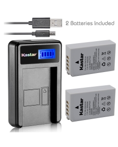 Kastar Battery (X2) & LCD USB Charger for Nikon EN-EL24 ENEL24 Rechargeable Li-ion Battery Work with Nikon 1 J5 Camera
