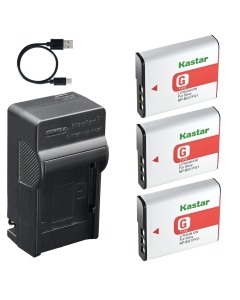 Kastar 3-Pack Battery and AC & USB-C Charger Compatible with Sony NP-BG1 NP-FG1 G Type Batteries and BC-CSG Charger for DSC-H/DSC-T/DSC-W/DSC-HX Series Digital Cameras