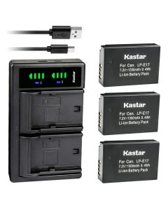 Kastar 3-Pack Battery and LTD2 USB Charger Replacement for Canon KISS X8i, KISS X9i, Rebel SL2, Rebel SL3, EOS Rebel T6i, EOS Rebel T6s, EOS Rebel T7i, EOS Rebel T8i, EOS M3, EOS M5, EOS M6 Cameras