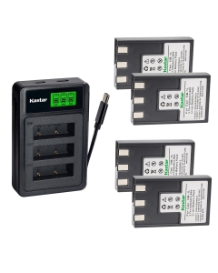Kastar 4-Pack Battery with LZD3 USB Triple Charger Compatible with Canon NB-1L NB-1LH, PowerShot S100 S200 S230 S300 S400 S500 Digital IXUS 300 400 500 IXY Digital Cameras