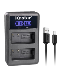 Kastar DMW-BLC12 LED2 USB Battery Charger Compatible with Panasonic FZ1000, Lumix DMC-FZ1000 II FZ1000II, Lumix DMC-FZ2000 FZ2000, Lumix DMC-FZ2500 FZ2500, Lumix DMC-G5 DMC-G5K Camera