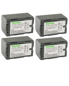 Kastar 4-Pack CGR-D16 Battery Replacement for Panasonic CGR-D08SE/1B, CGR-D120, CGR-D120A/1B, CGR-D120E/1B, CGA-D16, CGA-D16A/1B, CGA-D16R, CGA-D16S, CGA-D16SE/1B, CGA-D220, CGA-D220A/1B Battery