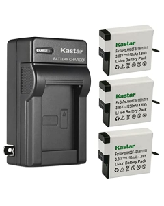 Kastar 3-Pack Battery and AC Wall Charger Replacement for Hero 6 HD Black, HERO6 Silver, Hero 6 HD Silver, Hero 7 Action Camera, HERO7 Black, Hero 7 HD Black, HERO7 Silver, Hero 7 HD Silver Camera