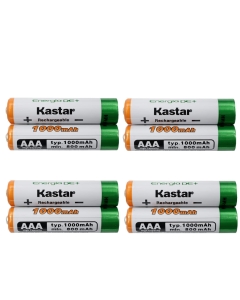Kastar AAA 8-Pack Ni-MH 1000mAh Super High-Capacity Rechargeable Battery PreCharged for Panasonic BK40AAABU HHR-4DPA HHR-55AAABU HHR-65AAABU, Solar Spinner, Solar Power Unite, Garden Solar Light, Mice