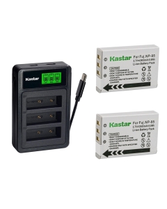 Kastar 2-Pack Battery with LZD3 USB Triple Charger Compatible with Fujifilm NP-95 Ricoh DB-90, X100 X100S X100T X70 X30 XF10 X-S1 F30 F31FD W1, Ricoh GXR P10 S10 A12 Cameras