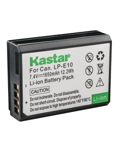 Kastar LP-E10 Lithium-Ion Battery Pack Replacement for Canon Rebel T3, Rebel T5, Rebel T6, EOS 1100D, EOS 1200D, EOS 1300D, EOS Kiss X50, EOS Kiss X70 Digital SLR Camera