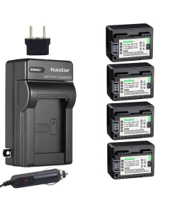 Kastar Battery BP-718 (4-Pack) and Charger for BP-718 BP-727BP-709 CG-700 and VIXIA HF M50 HF M52 HF M500 HF R30 HF R32 HF R40 HF R42 HF R50 HF R52 HF R60 HF R62 HF R300 HF R400 HF R500 HF R600