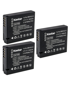 Kastar 3-Pack DMW-BCJ13 Battery Replacement for Panasonic DMW-BCJ13E DMW-BCJ13PP Battery, DE-A81 DE-A81B, DE-A82 DE-A82B Charger, Panasonic Lumix DMC-LX7, Lumix DMC-LX7GK, Lumix DMC-LX7K Camera